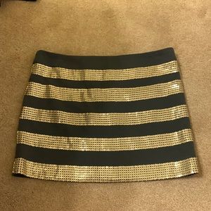 Grey and Gold Sequins mini skirt